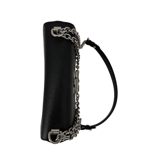 Louis Vuitton Epi Twist MM – Black Noir Crossbody Shoulder Bag with Silver LV - Picture 3 of 13